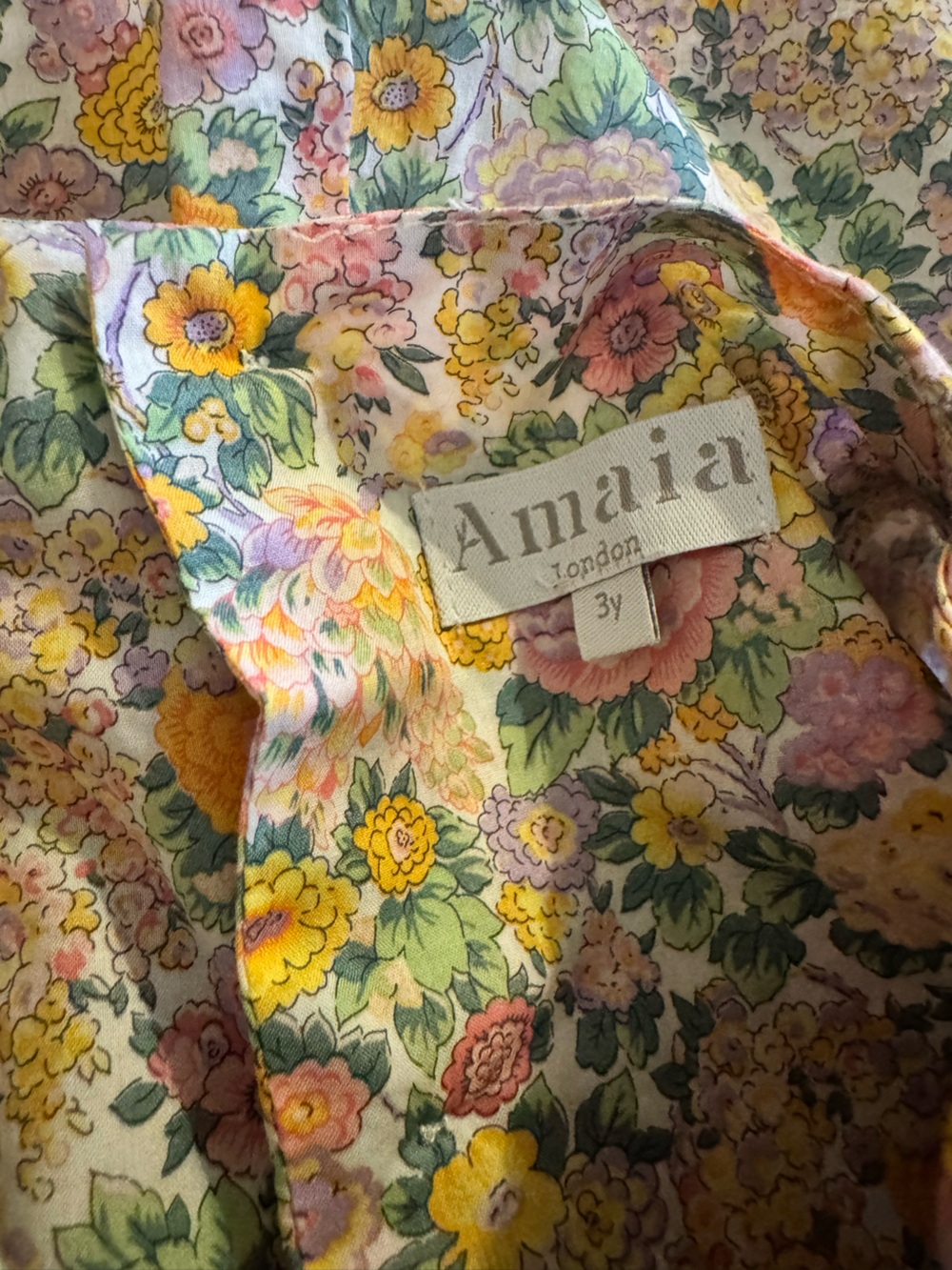 Amaia Hand Smocked Floral Dress Girls Size 3 🌸✨ - Picture 5 of 5